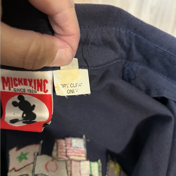 Disney Epcot Vintage Mickey Mouse Embroidered Classic Navy Jacket Unisex - Picture 8 of 12